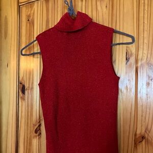 Vintage Nygard Red  Sleeveless Turtleneck Top